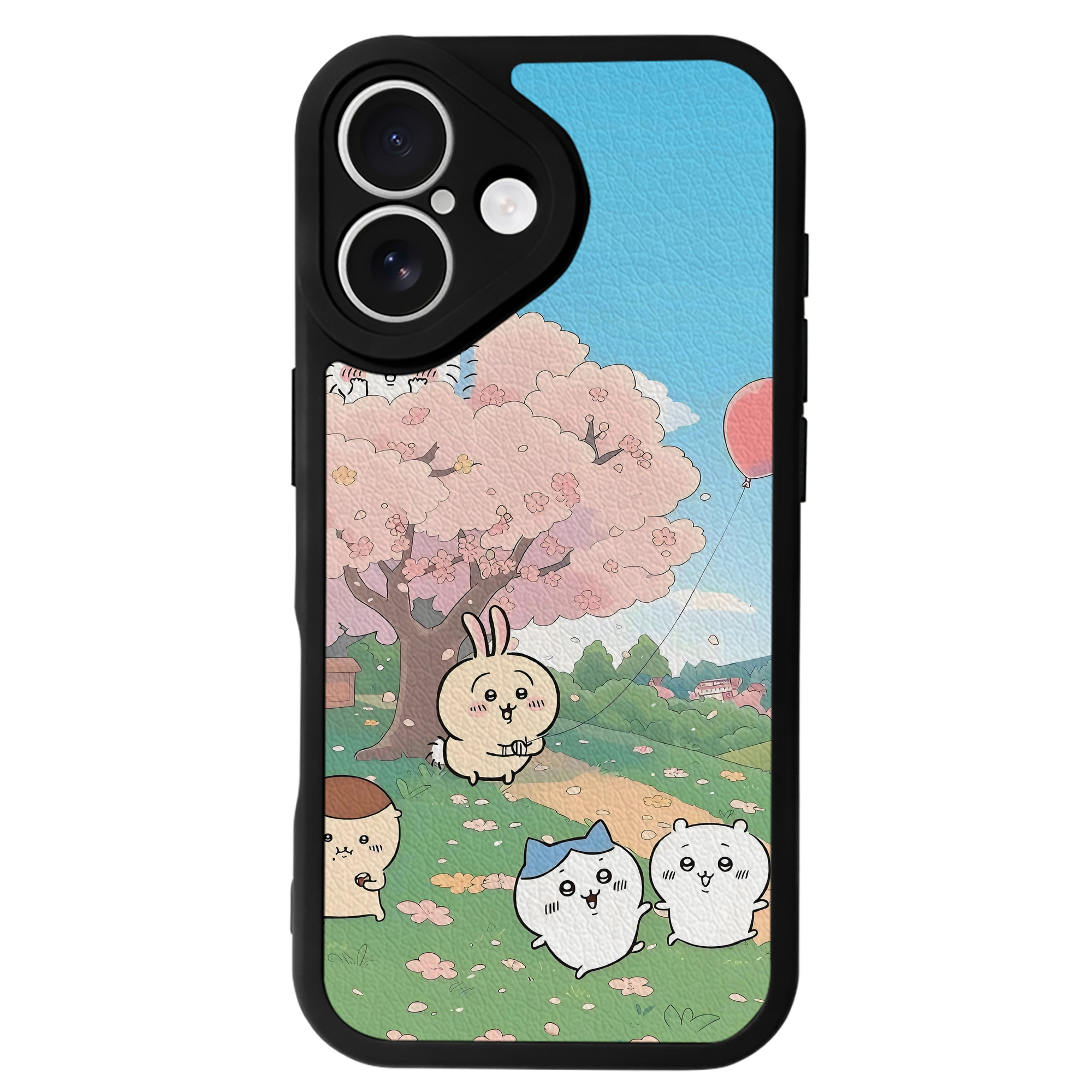 （画像用） ちいかわ Chii-kawa 【iPhone 16シリーズ対応】シリコンスマホケース（レザー調） 材質：シリコン